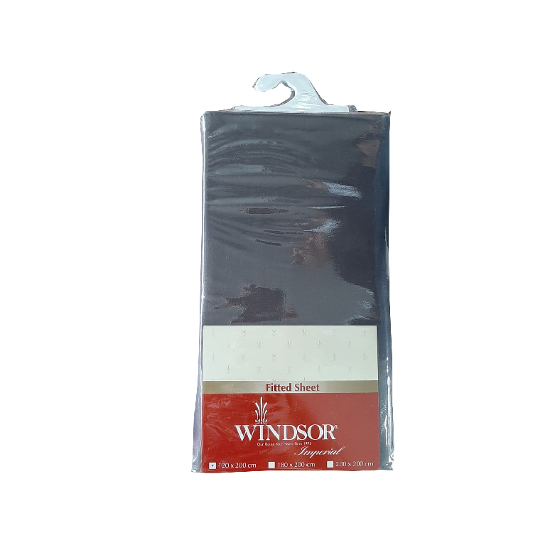Windsor Dark Grey Fitted Sheet Assorted Single, WIN-4581DG