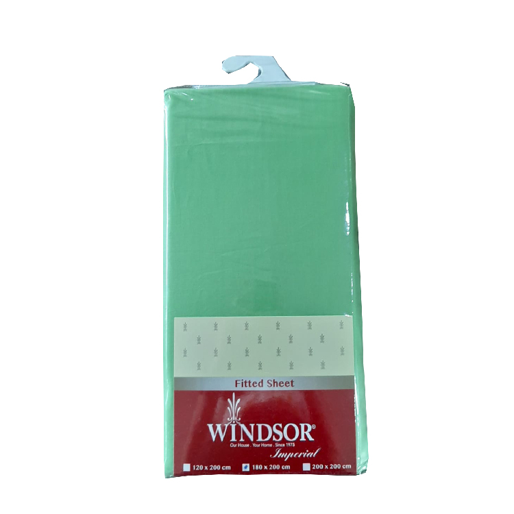 Windsor Light Green Fitted Sheet Assorted Double, WIN-4598LG