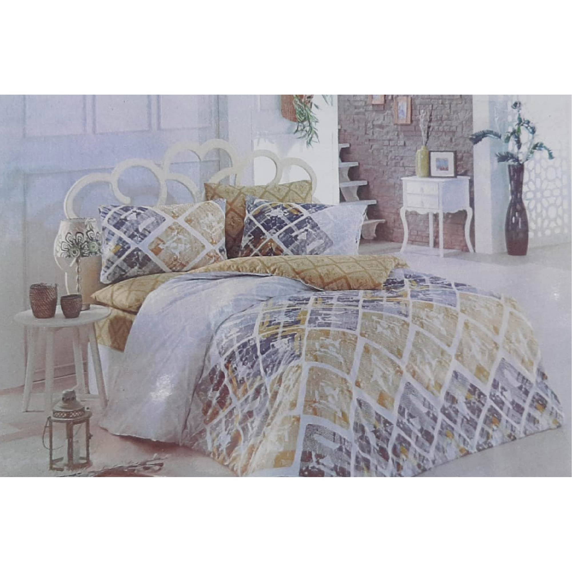 Windsor Grey/White Luxury Bed Linen Collection Single, WIN-8391GW