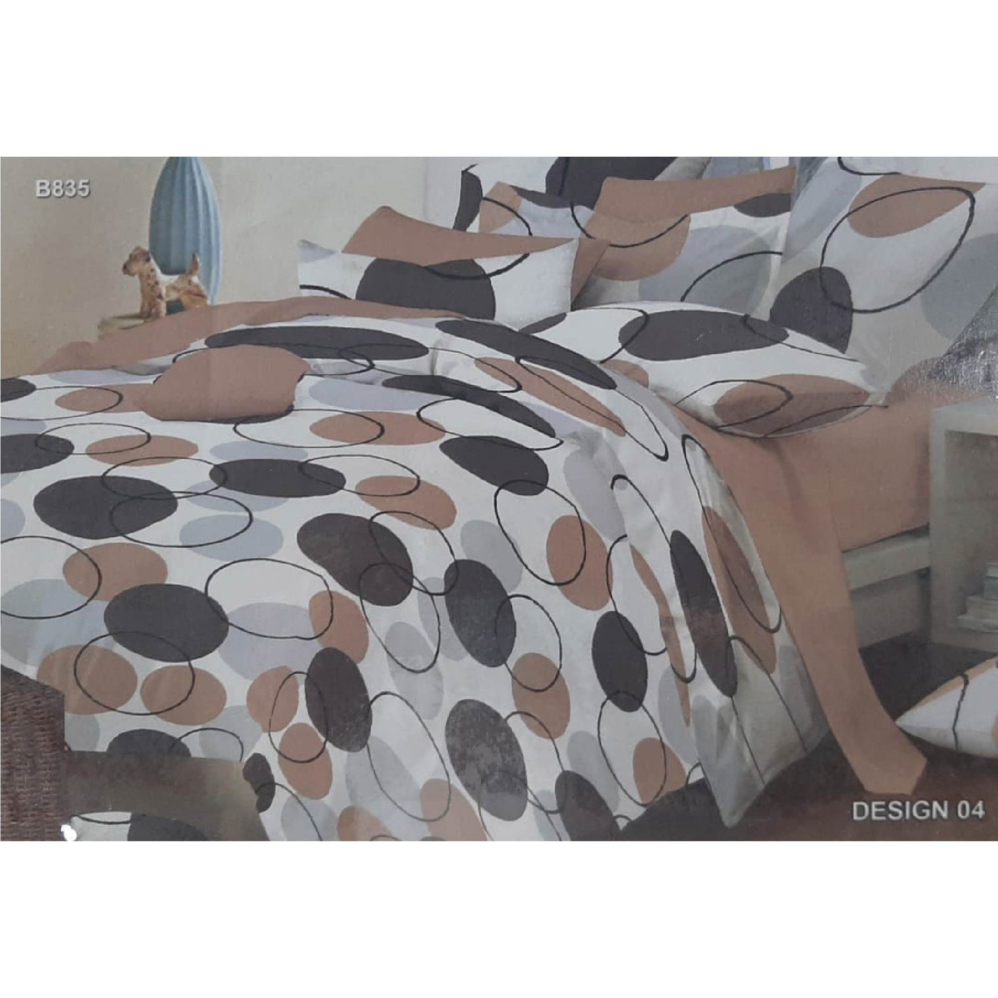 Windsor White/Brown Luxury Bed Linen Collection Single, WIN-8391WBR