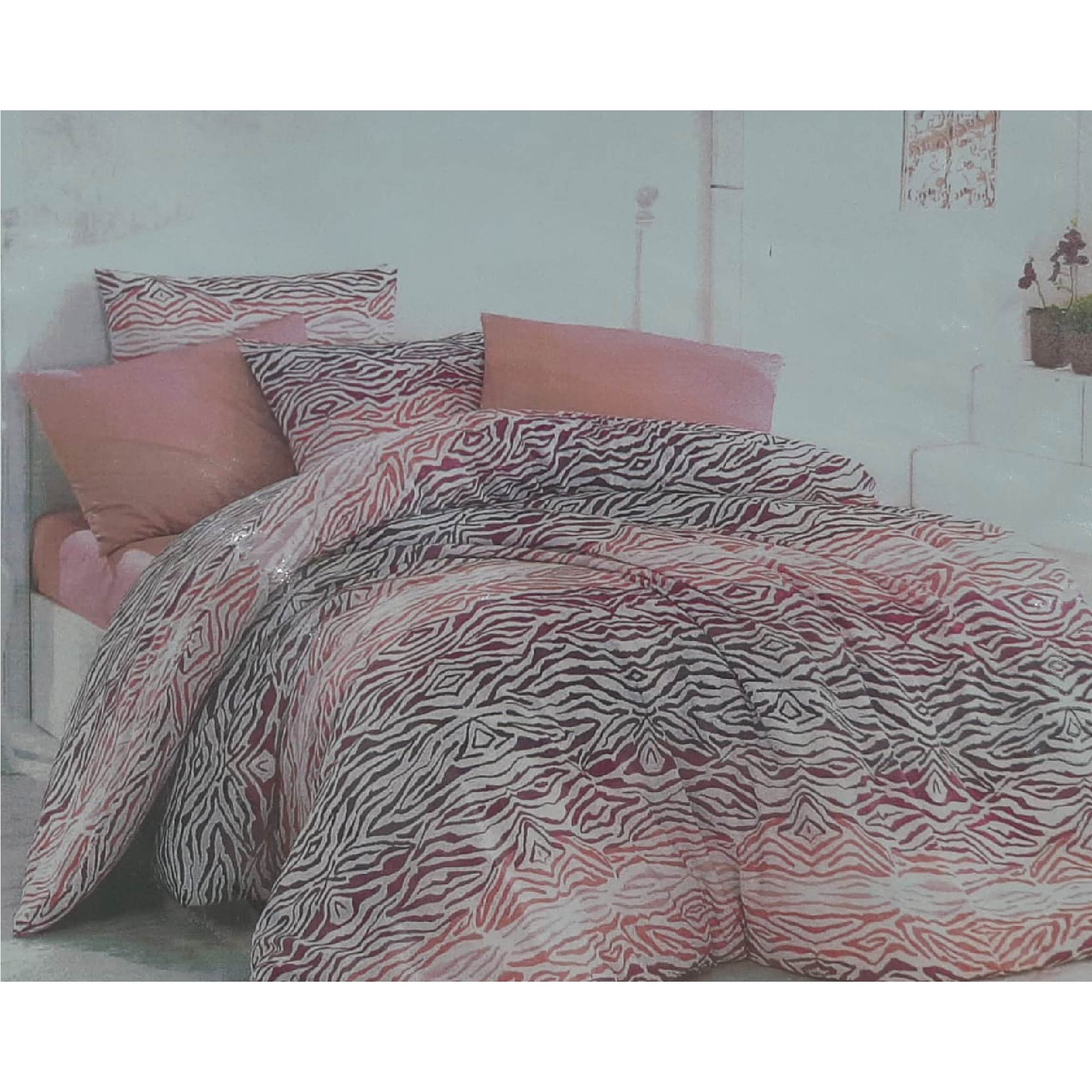 Windsor White/Pink Luxury Bed Linen Collection Single, WIN-8391WPK