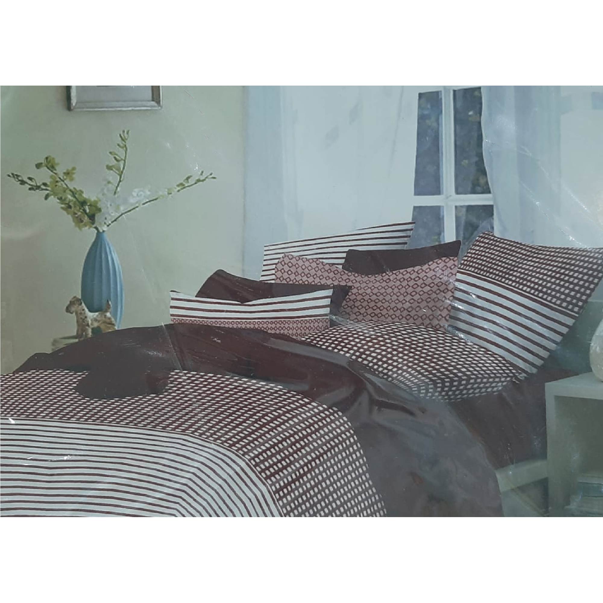 Windsor Bordo/White Luxury Bed Linen Collection Single, WIN-8391BW