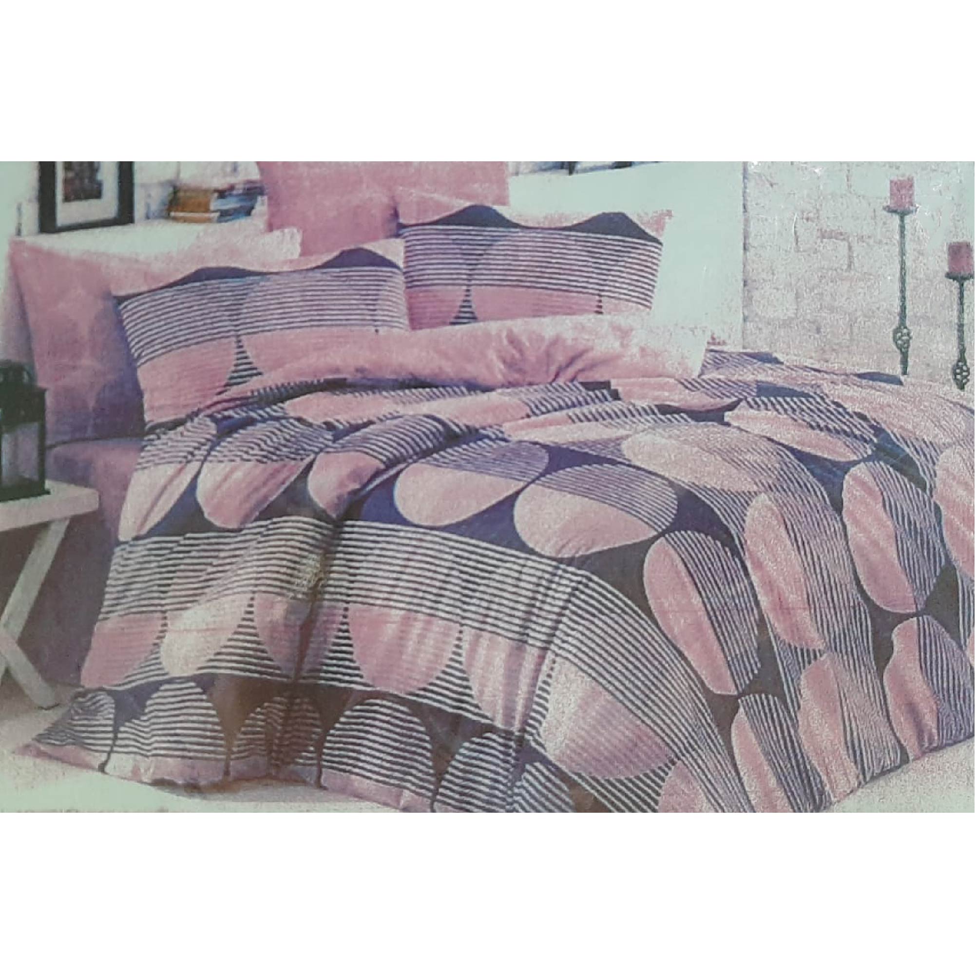 Windsor Light/Dark Purple Luxury Bed Linen Collection Double, WIN-8407LDPU