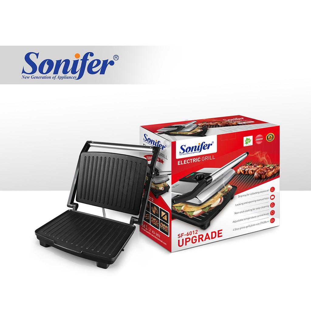 Sonifer Electric Grill Manual Key Non Stick, 4Slice Press Grill Plate, SF-6012