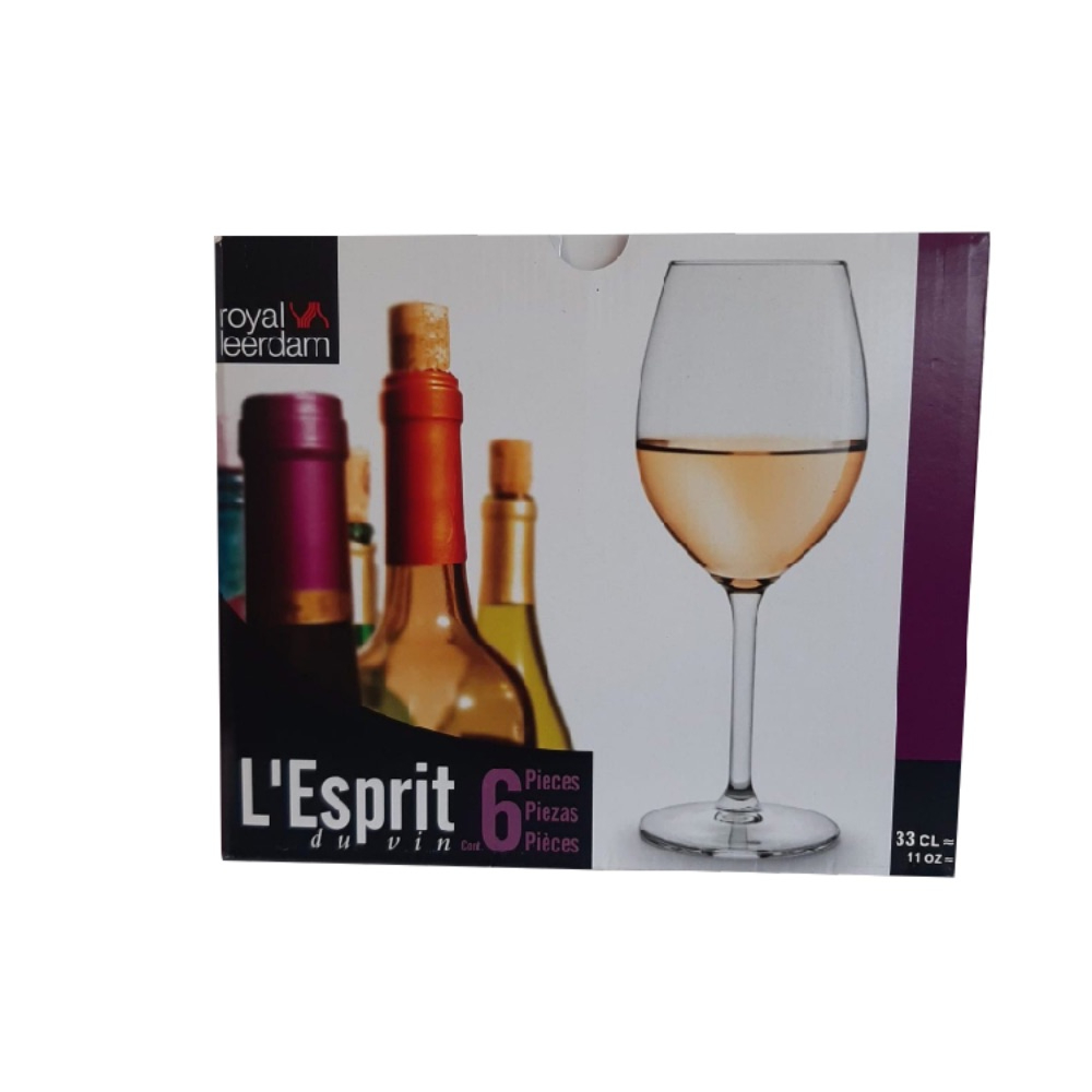 Royal Leerdam Setx6 Wine Lesprit Du Vin 33Cl 11Oz, 572308