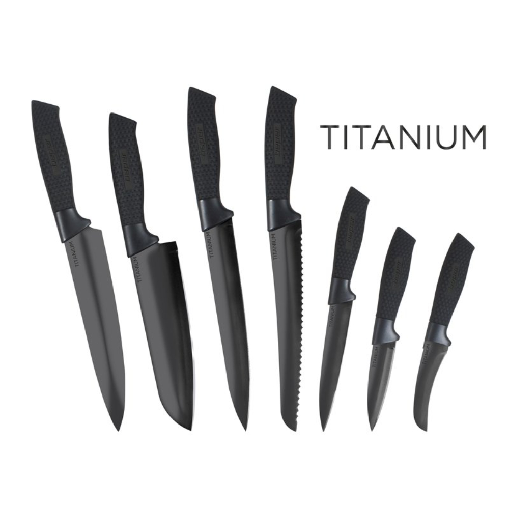 Beper Knife Set 7Pcs Titanium, CO.100