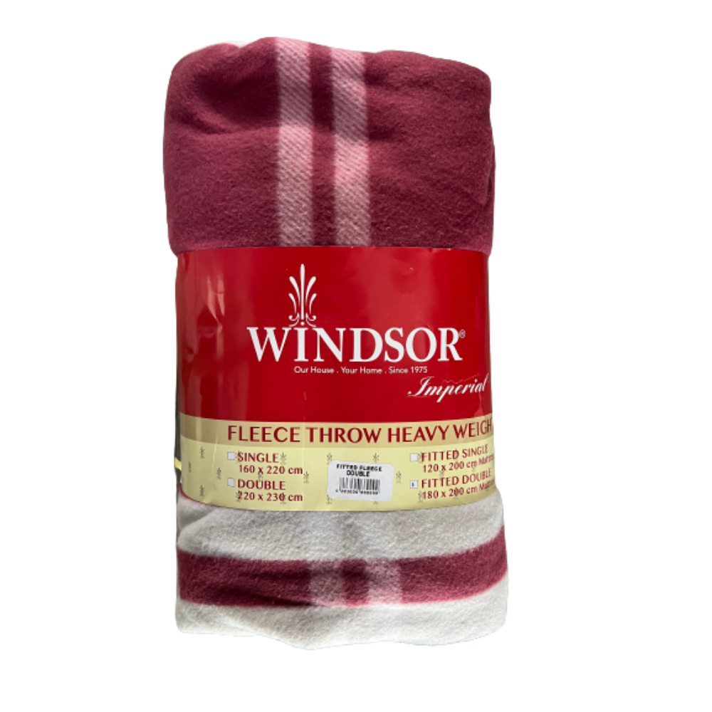 Windsor, Promo Polar Fleece Fitted Sheet Double (Bordo), PRM-9999BO
