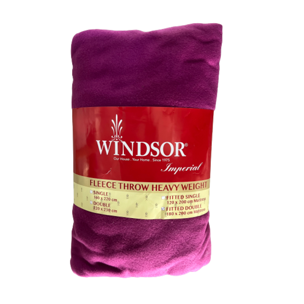 Windsor, Promo Polar Fleece Fitted Sheet Double (Purple), PRM-9999PU