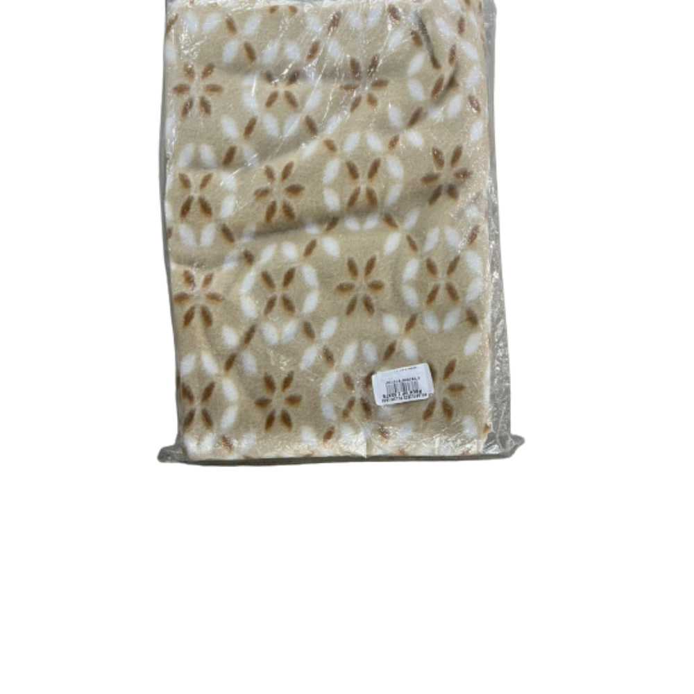 Windsor, Pillow Case Polar Fleece Printed (White & Brown), WIN-5778WBR