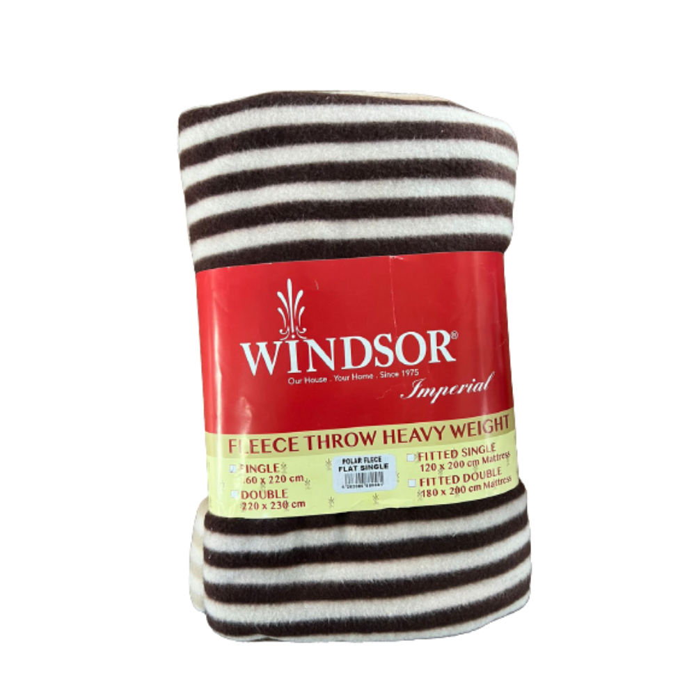 Windsor, Blanket Polar Fleece Printed Single (Dark Brown), WIN-0581DBR