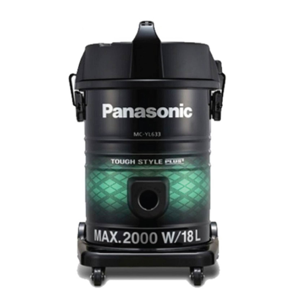 Panasonic Industrial Vacuum Cleaner, 2000W, 18L Dust Capacity, Anti Bacteria Filter, Cord Length 8M, Green, YL633G149