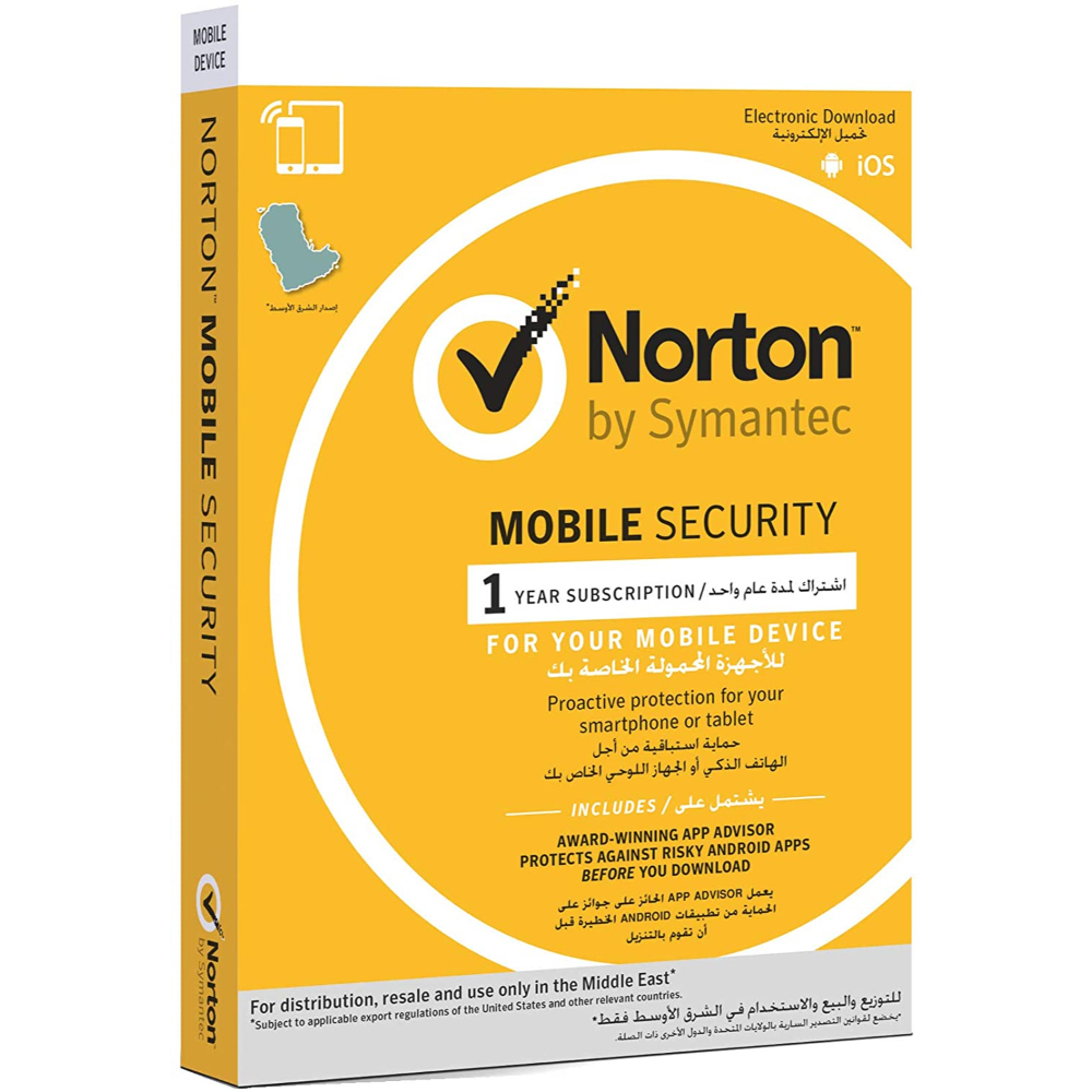 Norton Mobile Security - Android And Iphone, Key Code Download, (1 Device, 1 Year Subscription), 21377344