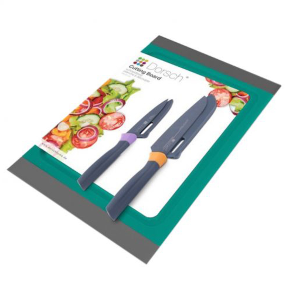 Dorsch Cutting Board + Santuku & Pairing Knives, DH-04615