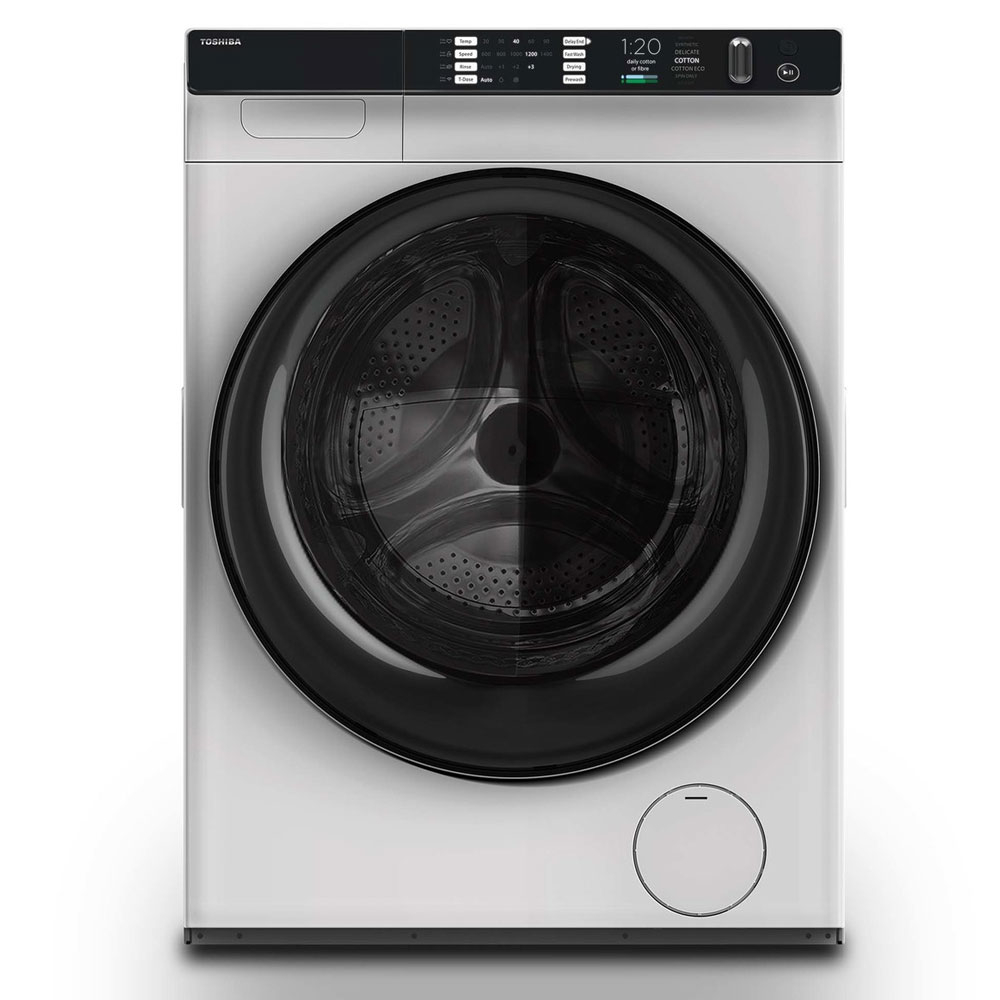 Toshiba Front Load Washer, 10Kg, 1400RPM, White, TW-BH110W4L