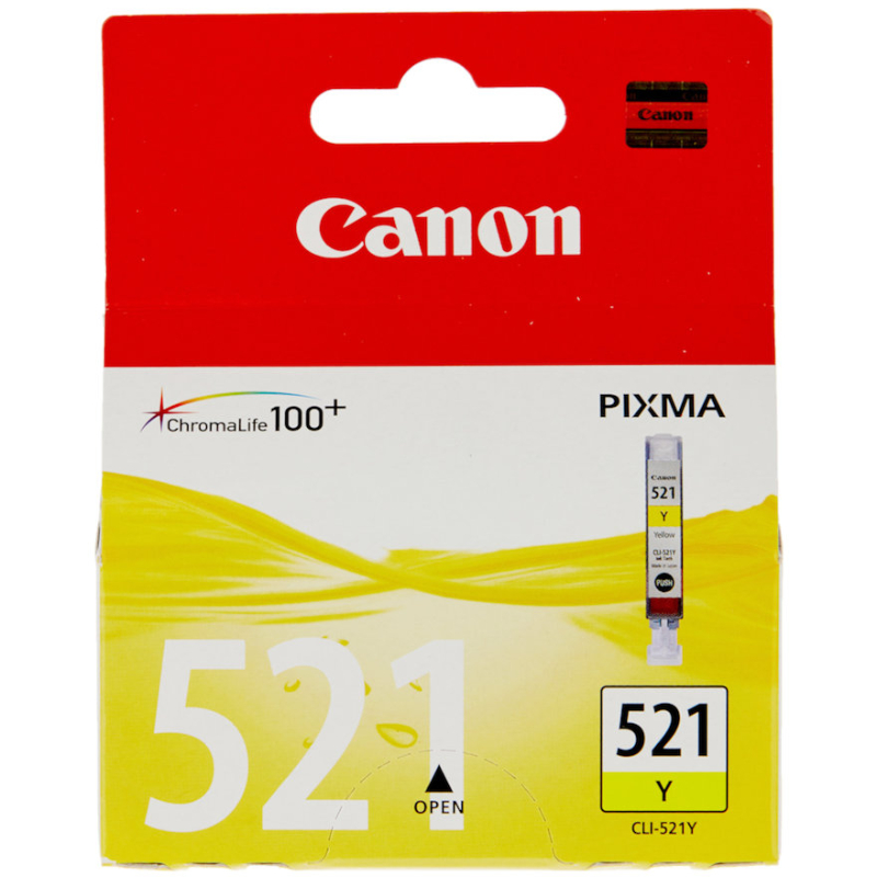 Canon Yellow Ink Tank (Inkjet), CLI-521Y