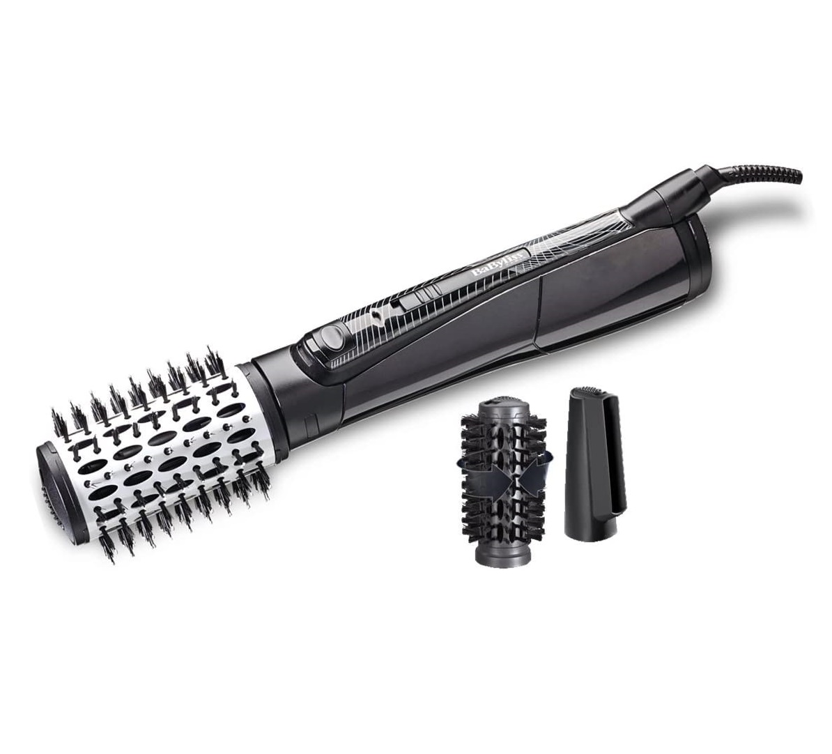 Babyliss Air Brush Pro Brushing 1000W 2 Speed/Heat Settings Ionic Technology  Fast Drying And Styling Cooler Air Stage 2 Rotating Brushes, AS570E