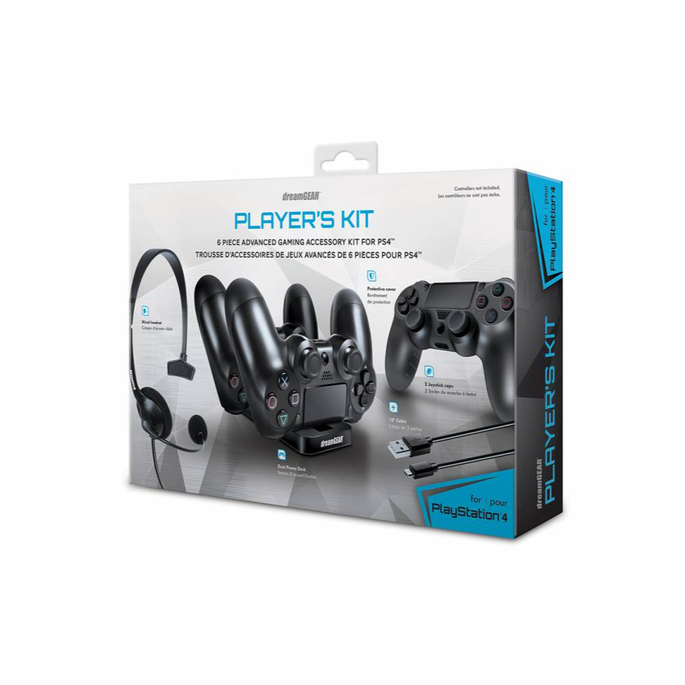 Wired Headset, Dual Power Dock, Protective Cover And Joystick Caps, Charge Cable, DGPS46435