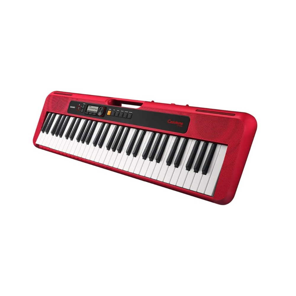 Casio 61 Keys Portable Music Keyboard, Maximum Polyphony 48, 400 Built-In Tones, 77 Built-In Rhythms, 60 Tunes, Usb To Host, Red, CT-S200RDC2