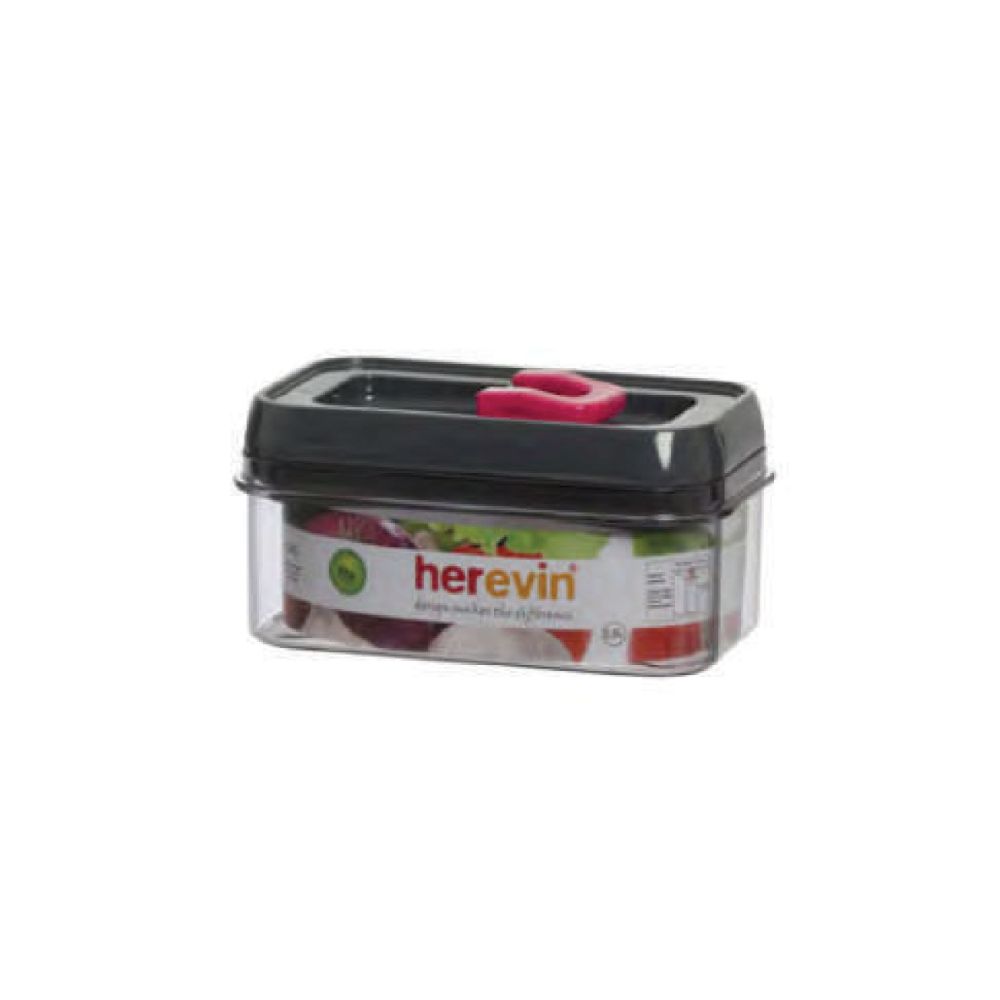 Herevin Storage Canister 0.6LT Grey With Pink, 161173-560P