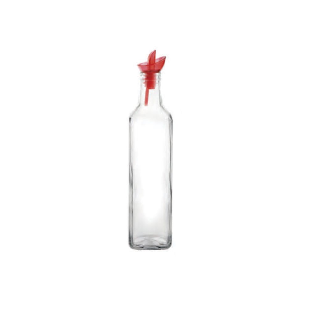 Herevin Square Oil&inegar Bottle 0.5LT Red, 151130-000RED