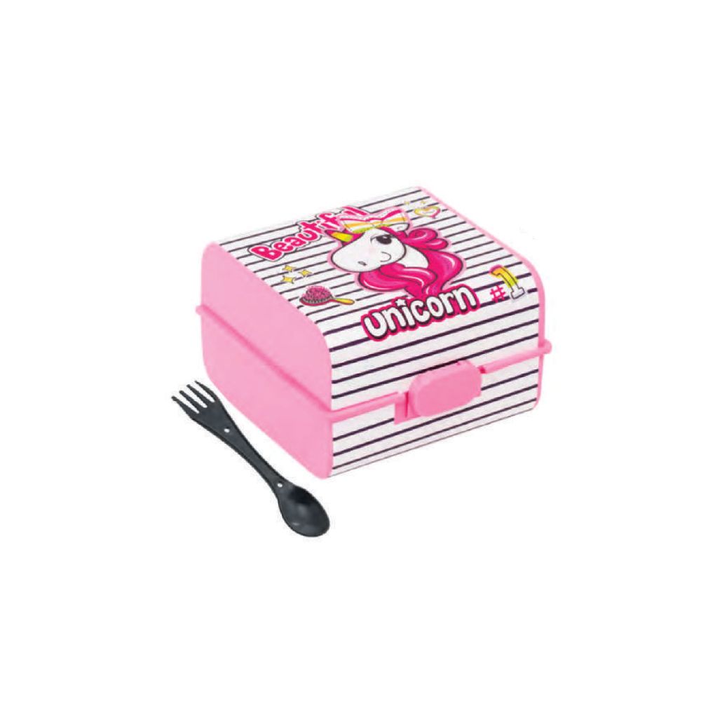 Herevin Lunch Box Unicorn Pink 14.2x14.5x9.2cm, 161273-001