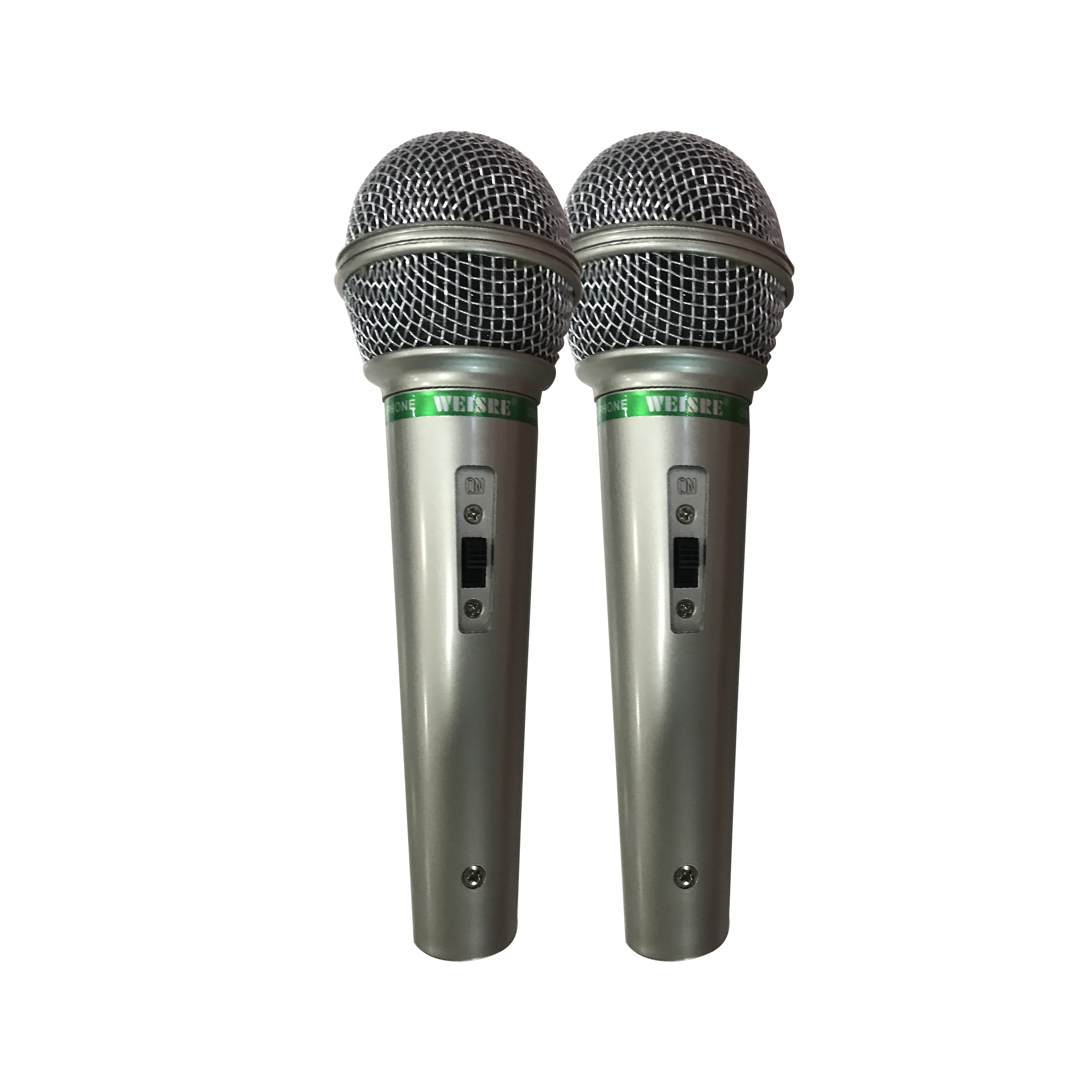 Weisre Professional 2 Microphone Silver, 2MIC