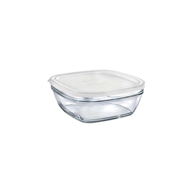 Duralex Freshbox Clear Square 9CM + Frosted LID - 150ML, 9026AM12A1111