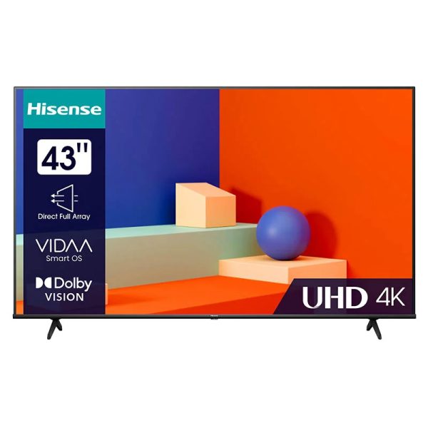 Hisense TV 43-Inch VIDAA Smart TV, Black, 43A62KS