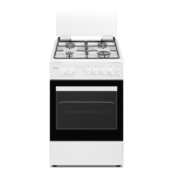 Perfetto 60cm Cooker, 4 Burners, Ignition, White, PER60WH